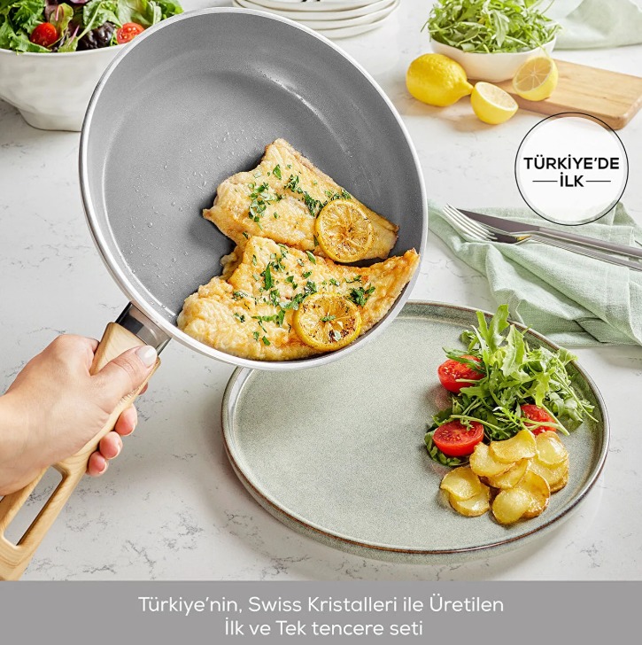 Karaca Stream Bone Saturn 24 Parça 6 Kişilik Yemek Takımı Platin